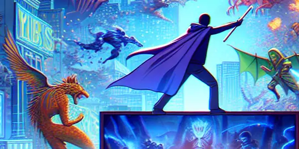 动画角色在城市背景中成长，展现情感冲突与精彩特效。